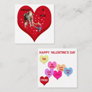VALLELJK 4 JOU Valentijnskaarten met hartjes Notitiekaartje