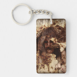 Vallen binnen gebonden sleutelhanger