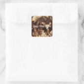 Vallen binnen gebonden vierkante sticker (Tas)