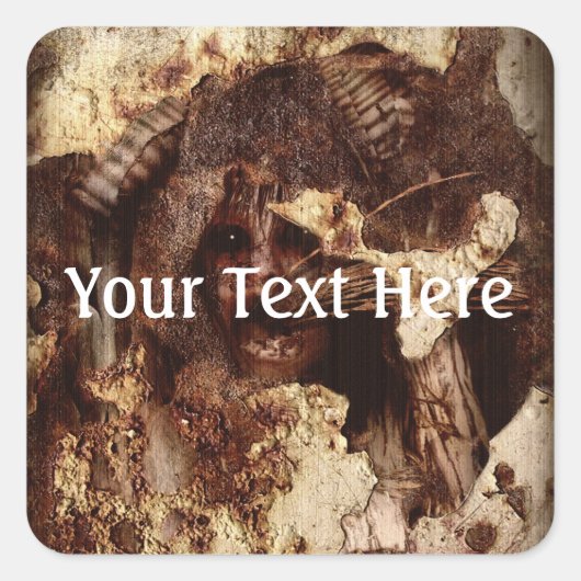Vallen binnen gebonden vierkante sticker (Voorkant)