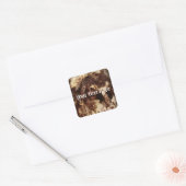 Vallen binnen gebonden vierkante sticker (Envelop)