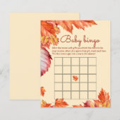 Vallen bladeren baby shower baby bingo (Voorkant / Achterkant)