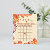 Vallen bladeren baby shower baby bingo (Staand voorkant)