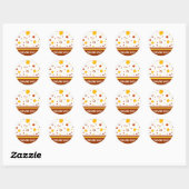 Vallen bladeren Dank u! -Sticker Ronde Sticker (Vel)