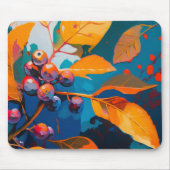 Vallen bladeren en bessen. Abstracte herfstbloemen Muismat (Voorkant)