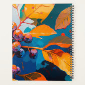 Vallen bladeren en bessen. Abstracte herfstbloemen Planner (Achterkant)