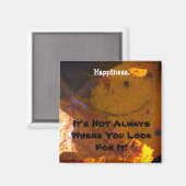 Vallen bladeren en gelukkig gezicht magneet (Voorkant / Achterkant)