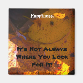 Vallen bladeren en gelukkig gezicht magneet