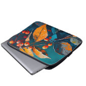 Vallen bladeren en rowan berry. Natuur herfstbloem Laptop Sleeve (Voorkant onderkant)