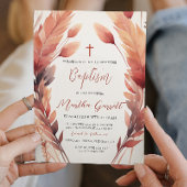 Vallen Bladeren en Veren Meisje Doop Kaart