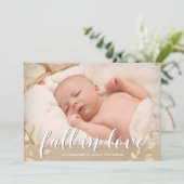 Vallen bladeren "Herfst in liefde" Aankondiging ge (Staand voorkant)