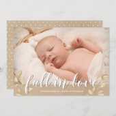 Vallen bladeren "Herfst in liefde" Aankondiging ge (Voorkant / Achterkant)