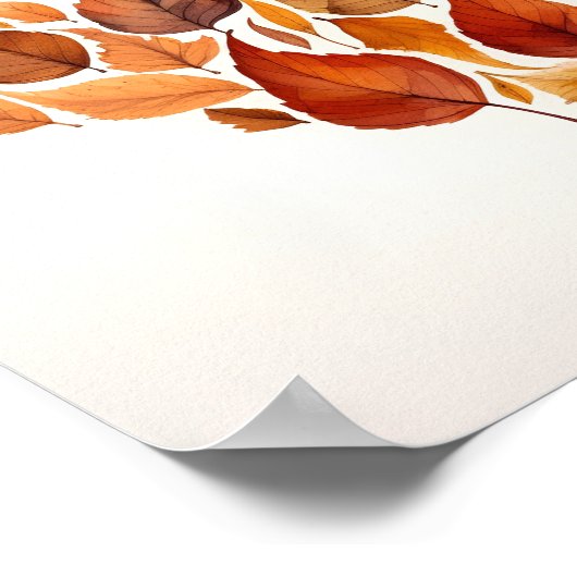 Vallen bladeren in de vorm van een hart print (Hoek)