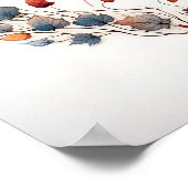 Vallen bladeren in de vorm van een hart print (Hoek)