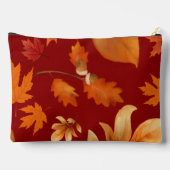 Vallen bladeren in rood sinaasappel & goud  op maa etui (Achterkant)