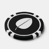 Vallen bladeren in zwart poker chips (Enkel)