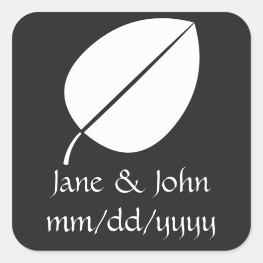 Vallen bladeren in zwarte sticker (Voorkant)