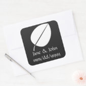 Vallen bladeren in zwarte sticker (Envelop)
