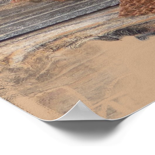 Vallen bladeren met harten poster (Hoek)