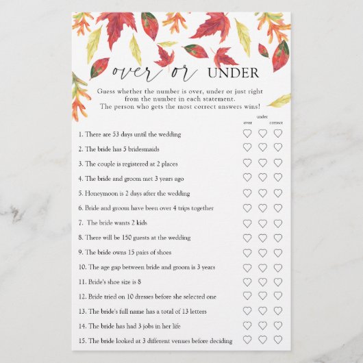 Vallen bladeren - Over of onder vrijgezellenfeest  (Voorkant)