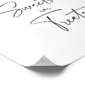 Vallen bladeren - snoep en trakteert baby shower p poster (Hoek)