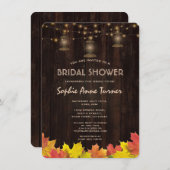 Vallen bladeren Vrijgezellenfeest van oude lantaar Kaart (Voorkant / Achterkant)