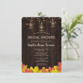 Vallen bladeren Vrijgezellenfeest van oude lantaar Kaart (Staand voorkant)