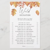 vallen bladeren - Zou ze liever vrijgezellenfeest  (Voorkant)