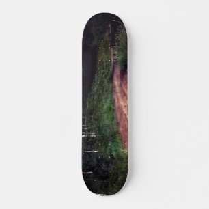 Vallen een bocht in de weg persoonlijk skateboard