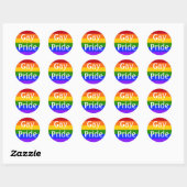 Vallen Gay Pride Vlag (tekst) Ronde Sticker (Vel)