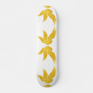 Vallen gouden aartsengel vleugels persoonlijk skateboard