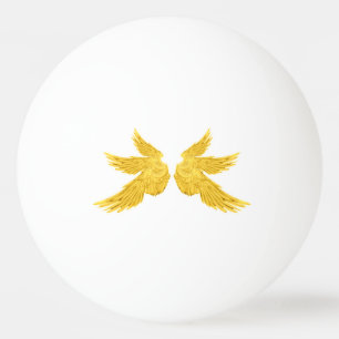 Vallen gouden aartsengel vleugels pingpongbal