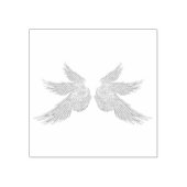 Vallen gouden aartsengel vleugels rubberstempel (Afrduk)