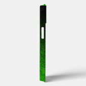 Vallen Groen & Zwart Glitter Gradient Case-Mate iPhone Case (Achterkant / Rechts)