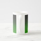 Vallen Groen & Zwart Glitter Gradient Porselein Kop (Achterkant)