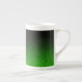 Vallen Groen & Zwart Glitter Gradient Porselein Kop (Rechts)