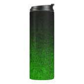 Vallen Groen & Zwart Glitter Gradient Thermosbeker (Gedraaid links)