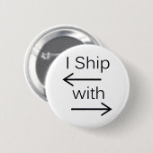 Vallen ik het verscheept (u kiest Achtergrondkleur Ronde Button 5,7 Cm (Voorkant /achterkant)