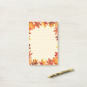 Vallen in focus: Herfstblad Post-it® Notes (Op bureau)
