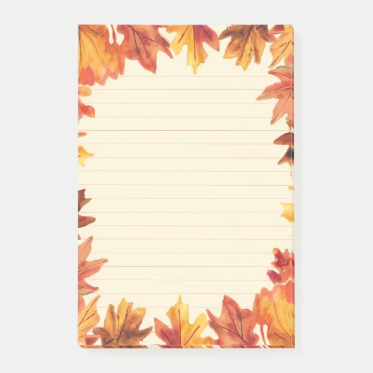 Vallen in focus: Herfstblad Post-it® Notes (Voorkant)