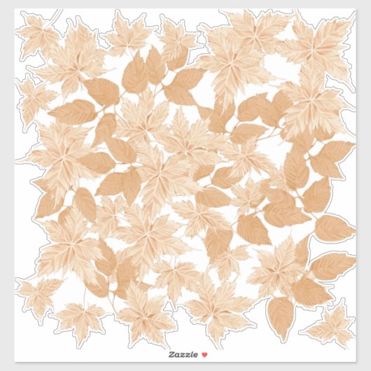 Vallen in Herfstbladeren Custom-Cut Vinyl Sticker (Vel)