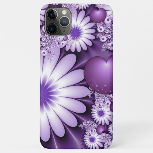 Vallen in liefde Abstracte bloemen & harten Fracta Case-Mate iPhone Case (Achterkant)