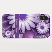 Vallen in liefde Abstracte bloemen & harten naam Case-Mate iPhone Case (Achterkant (horizontaal))