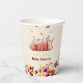 Vallen in Liefde Baby Woodland Baby shower Papieren Bekers (Achterkant)