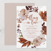 Vallen in liefde pompoen baby shower kaart (Voorkant / Achterkant)