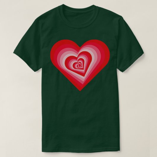 Vallen in Liefde Valentijnsdag Hart Patroon 2 T-shirt (Design voorkant)