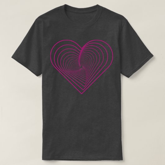 Vallen in Liefde Valentijnsdag Hart Patroon T-shirt (Design voorkant)