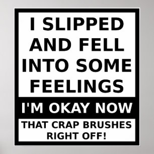 Vallen in sommige gevoelens grappig Poster