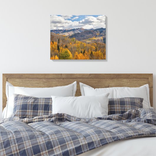 Vallen kleuren van Aspens & Oaks Keebler Pass Canvas Afdruk (Insitu (Slaapkamer))