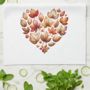 Vallen laat hartvormig theedoek